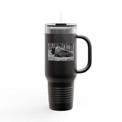 Wildlife-Inspired Insulated Travel Mug – 40oz with Bison Design