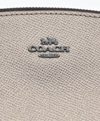 Coach Gold Leather Zip Pouch Women 7in x 4.3in x 2.4in Auth