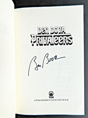 *SIGNED* BEN BOVA 1st ed collectible hardcover w/protector PRIVATEERS 383 pages
