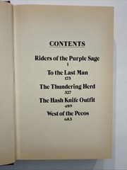 ZANE GREY FIVE COMPLETE NOVELS 1980 Purple Sage Thundering Herd West Of Pecos