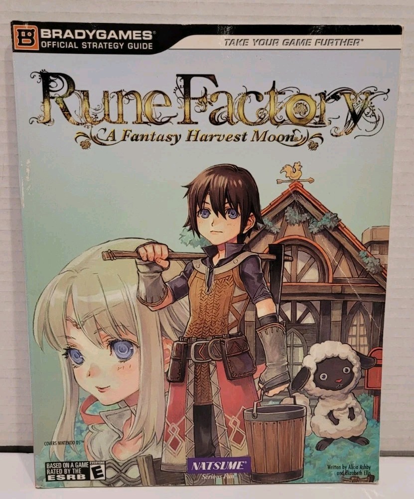 Rune Factory: A Fantasy Harvest Moon Nintendo DS Brady Games Strategy Guide Book