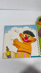 Sesame Street Wipe-Off Book Ernie Bert Big Bird Vintage CTW Activity