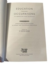 Education Through Occupations Vol 1 W. Norton Grubb 1995 Paperback Teachers