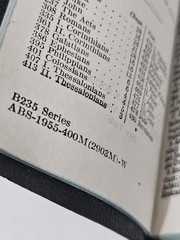 New Testament Pocket Size VTG Bible American Bible Society 1955 Xlnt. 2.75×4.5″