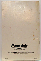 Montclair Blender Cook Book 1969, 84 Pages