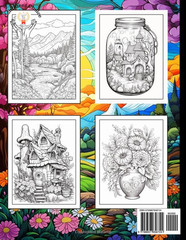 Anxiety Relief Coloring Book for Adults: Large Print Adult Colouring Book with F
