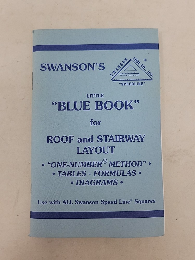 Swansons Little Blue Book for Roof and Stairway Layout Swanson Speedline VTG