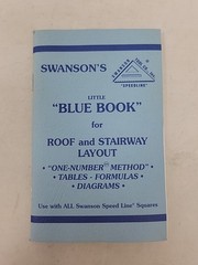 Swansons Little Blue Book for Roof and Stairway Layout Swanson Speedline VTG