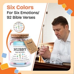 Meaningful Christian Gifts for Husband – Color-Coded Bible Verse Jar, 5 oz