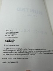Hunted Pierce Kelley 2017 Hardcover Xulon Press Christian Thriller Novel
