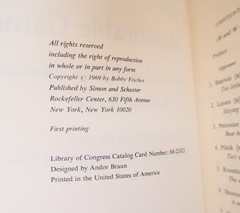 My 60 Memorable Games by Bobby Fischer HC/DJ 1ed Super Fast Free Shipping