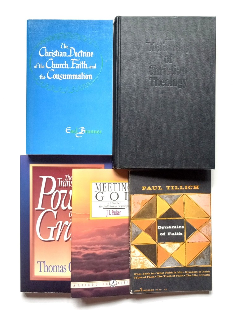 Lot of 5 Christian Theology & Doctrine Library (Tillich, Packer, Brunner & MORE)