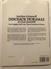 Cut & Assemble Dinosaur Dioramas Book- Two Complete Color 3D Scenes -Kalmenoff