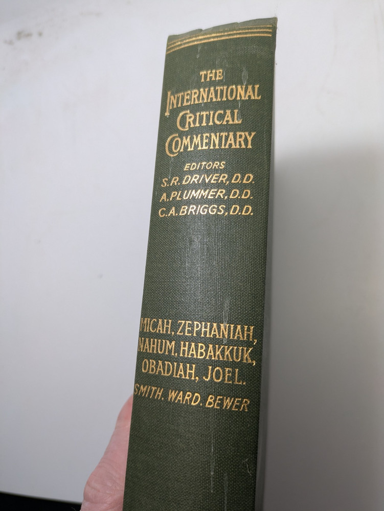 ICC International Critical Commentary Minor Prophets 1965 Nice