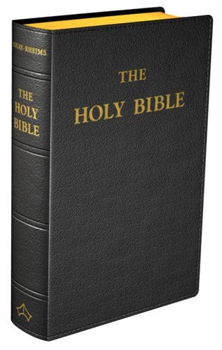 Douay-Rheims Bible (Large size) Flexible cover (Black Leather) by Church