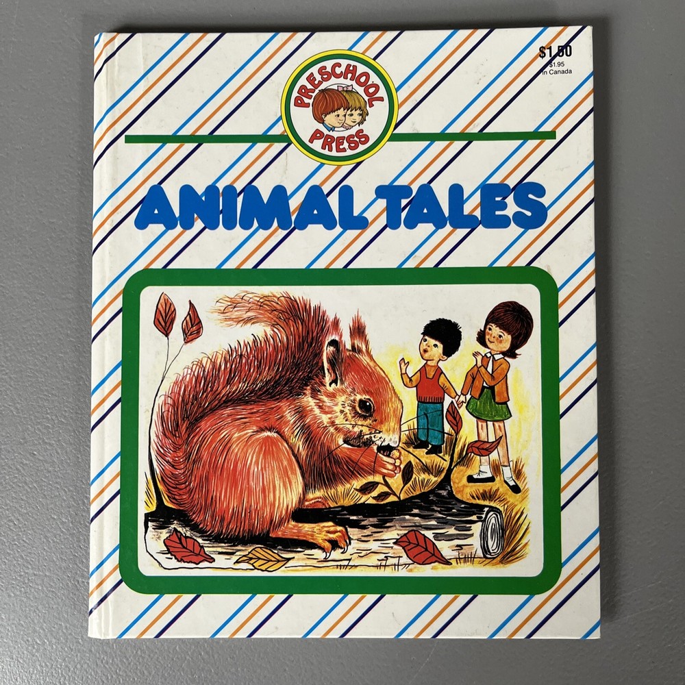 Vintage Preschool Press Hardcover „Animal Tales”, Good Condition