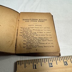 MINATURE LIBRARY BOOK 1925 RED BARRACK ROOM BALLADS BY KIPLING