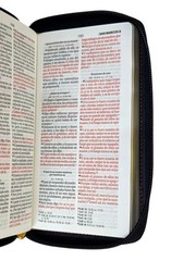 Biblia Chequera Letra 8.5 puntos RV1960 imit piel coral y gris claro