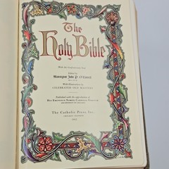 Catholic Press The Holy Bible Confraternity Text 1962 Hardcover Illustrated