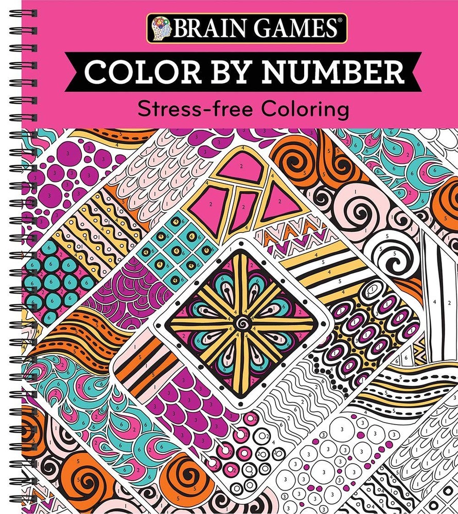 Brain Games – Color by Number: Stress-Free Coloring (Pink)