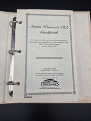 Austin Womans Club Cookbook Binder Community Recipes Morris Press 2008