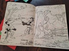 VTG Lot of 4 Sticker Fun Color & Activity Books 1978 Prestige Books Inc cartoons
