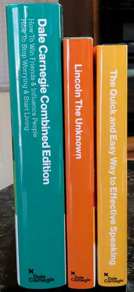 Lot Dale Carnegie 3 Vols: COMBINED EDITION + Quick & Easy Speaking + Lincoln