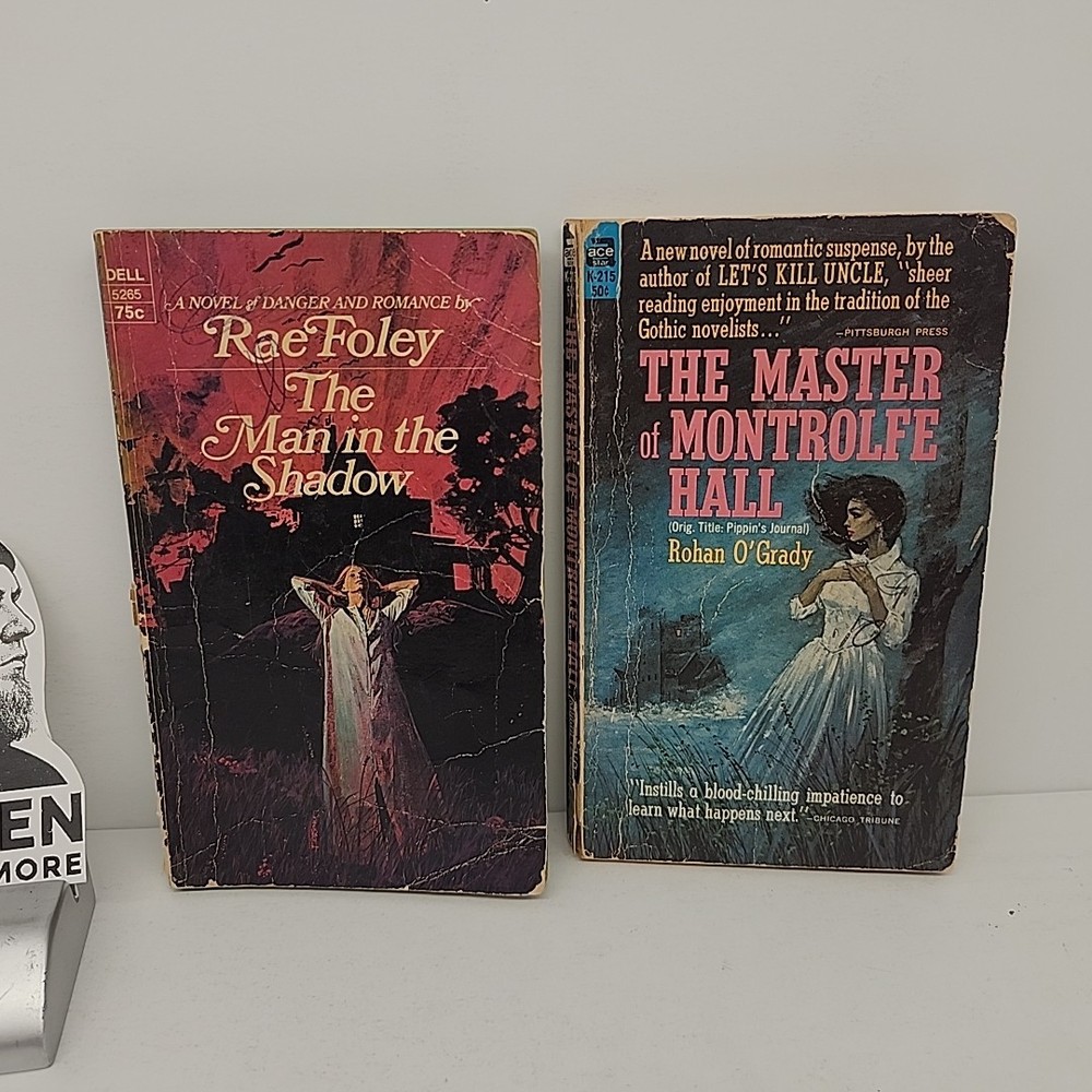 Vintage Gothic Romance Paperback Lot (2) Dell & Ace Star 1950s–70s VERY POOR