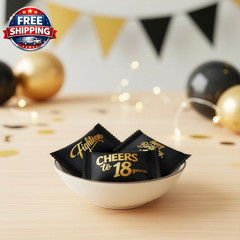 100 Count Cheers to 18 Years Buttermints 13 Oz Individually Wrapped Candy 18Th B