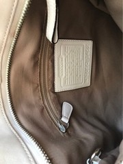 Coach White Shoulder Bag Ladies Handbag 10.6×10.2×1.6 in Authentic