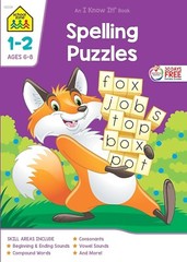 Spelling Puzzles Workbook for Kids Ages 6 to 8, 1st 2nd Grade Vowels Sounds NEW