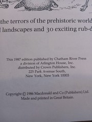Prehistoric Monsters And Dinosaurs Transfer Book With Rub-off Transfers