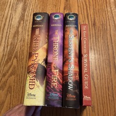 4 Hardcover The Kane Chronicles Books Complete Set 1-3 & Survival Guide