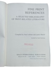 Fine Print References: A Selected Bibliography of Print-Related Literature