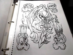 3 ring notebook Tattoo flash Varied artists Circa 2000 and up