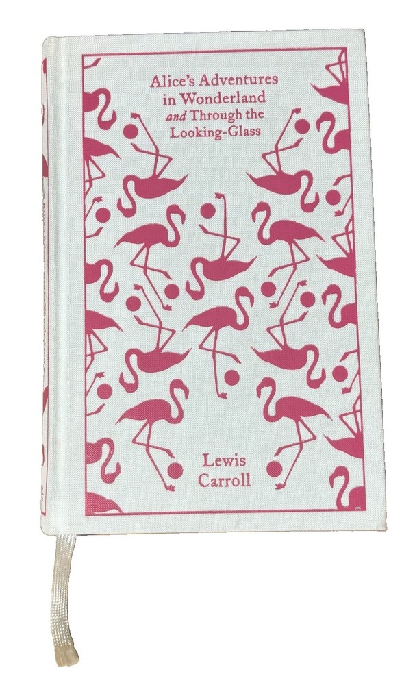 Alices Adventures and The Looking Glass by Lewis Carroll Hardcover Book Fantasy