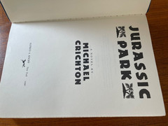 Jurassic Park, Michael Crichton (1990, HC) First Trade Edition First Printing