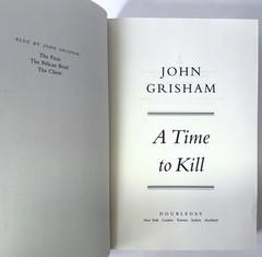 A Time to Kill SIGNED by John Grisham 1993 HCDJ 1st thus 1st printing in Mylar