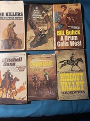 20 Vintage Westerns Paperbacks Cowboy Western Pulp Fiction Lot 1950s-70s
