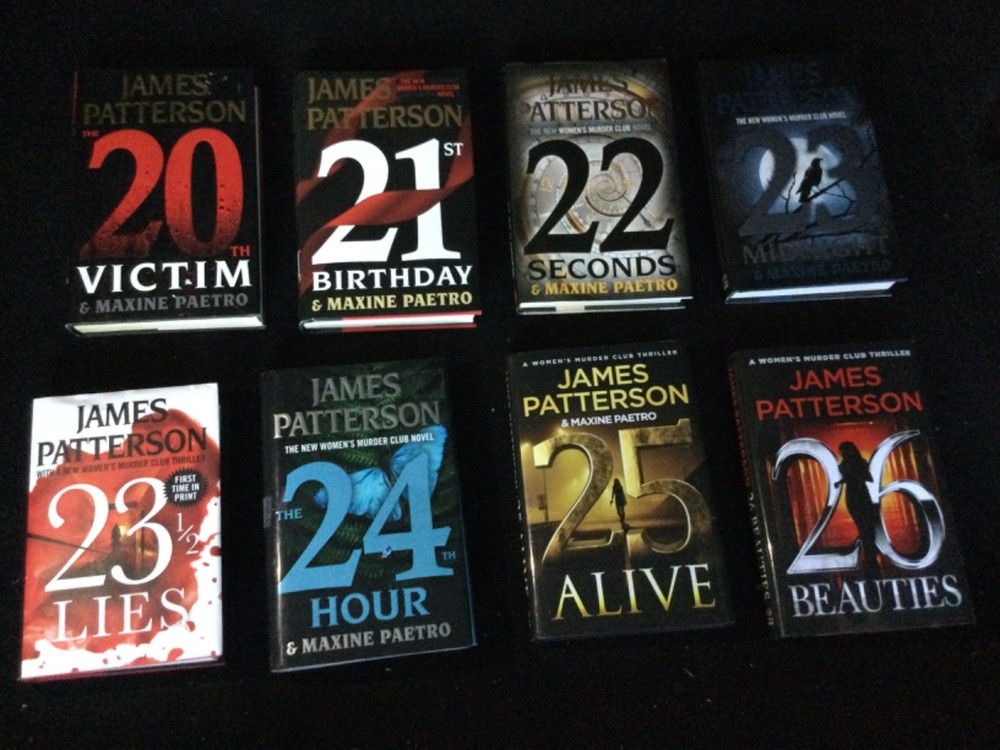 8 James Patterson THE WOMEN’S MURDER CLUB # 20-26 All 1st/1st -HC/DJ VGC