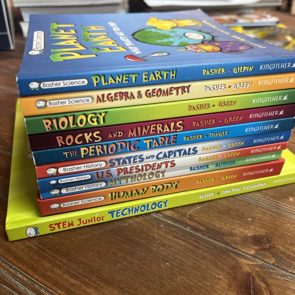 Lot of 10 Basher Science History Educational Books Kingfisher Homeschool Teacher