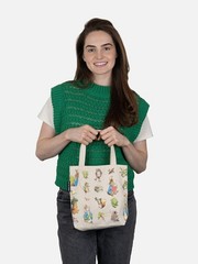 Peter Rabbit Pattern Mini Tote 10.5″ W x 10.5″ H 100% Cotton Canvas