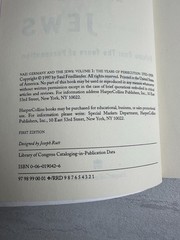 Nazi Germany And The Jews UNCORRECTED PROOF RARE Volume One 1 Saul Friedlander