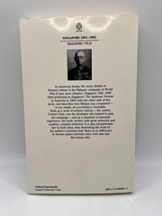Singapore 1941-1942 Masanobu Tsuji Oxford University Press World War II Book