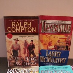 Lot of 7 Random Western, War Novels All Vintage Random Mix Cowboys, War, Action