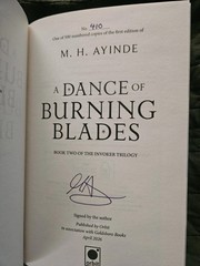 A Dance of Burning Blades – M. H. Ayinde – Signed Numbered UK HB (Goldsboro)