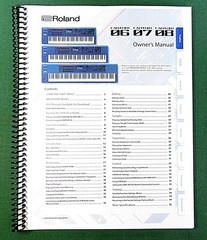 Roland Fantom 07 Owner’s Manual: 36 Pages Full Color & Protective Covers!