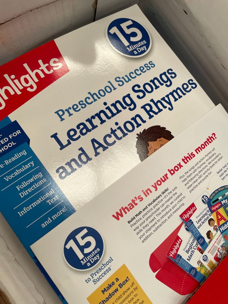 Highlights Preschool Learning Set 15 Minutes A Day To Preschool Success Box