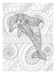 Best Dolphin Coloring Book Save the Planet Series 108 Pages 8.5 x 11 For all age