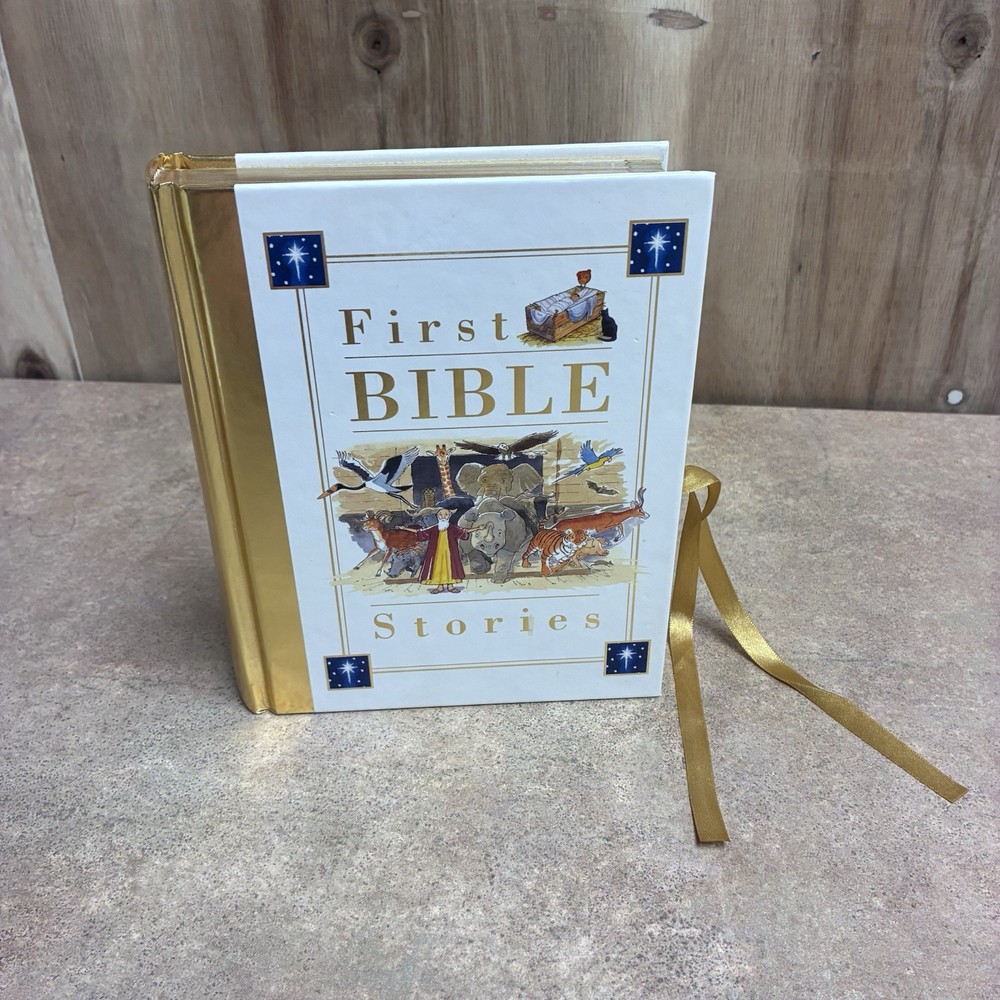 “First Bible Stories” Hardcover Children’s Book W/383 Gold Edge Pages